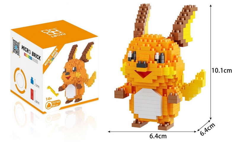 Figurka Klocki RAICHU POKEMON Zestaw Go BOX Pokemony 370EL