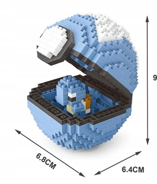 SQUIRTLE Pokebal Klocki BOX Figurka Pokemon NOWY