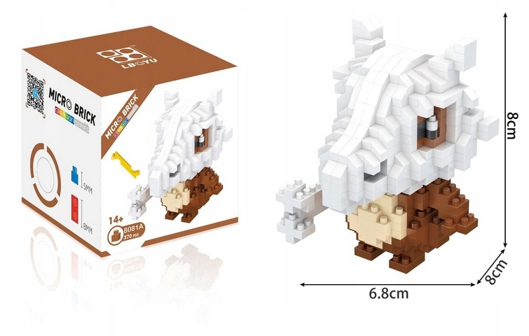 CUBONE Figurka Klocki POKEMON Zestaw Go BOX Pokemony 370EL z PL