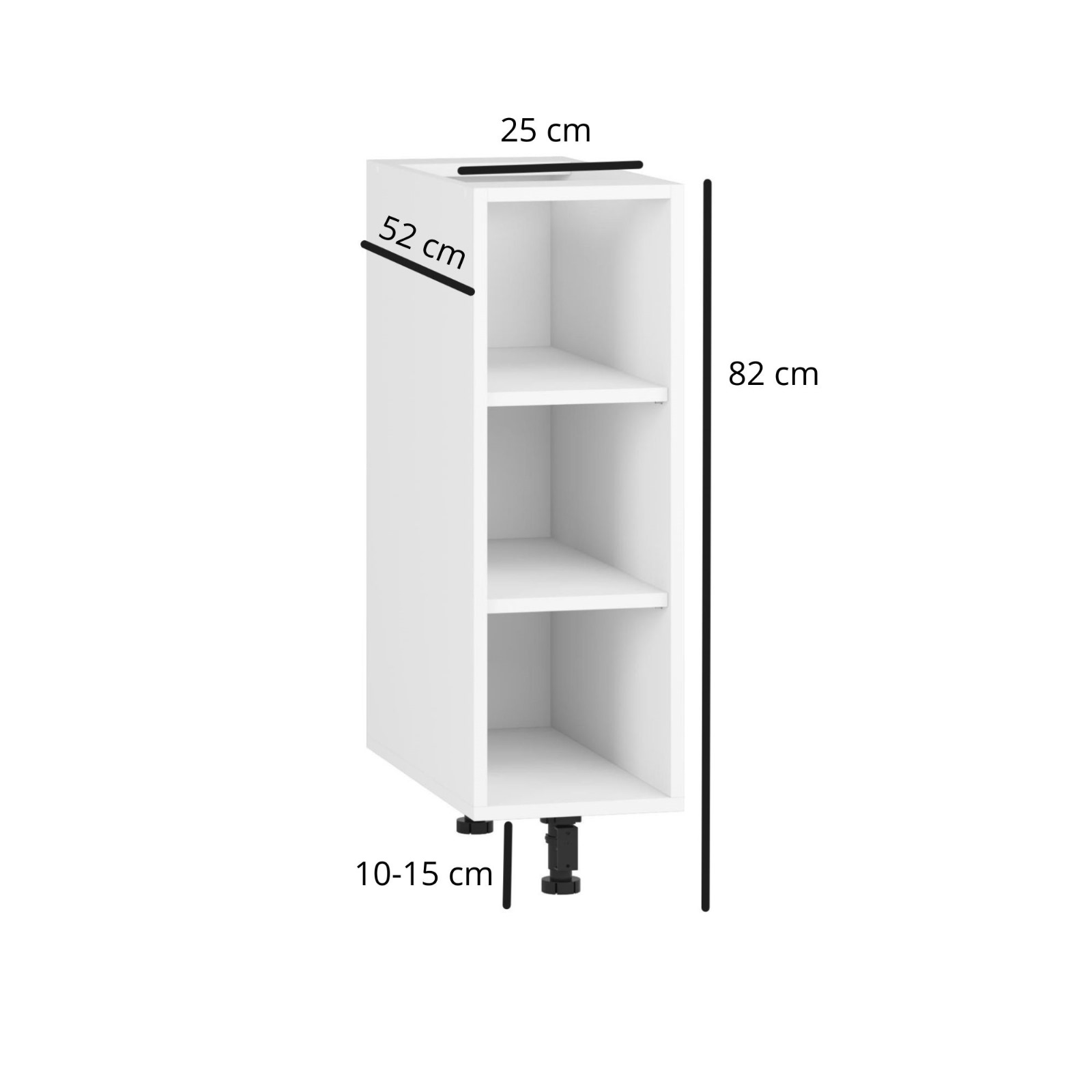 BELLA D-25/82 SZAFKA DOLNA OTWARTA DĄB CRAFT