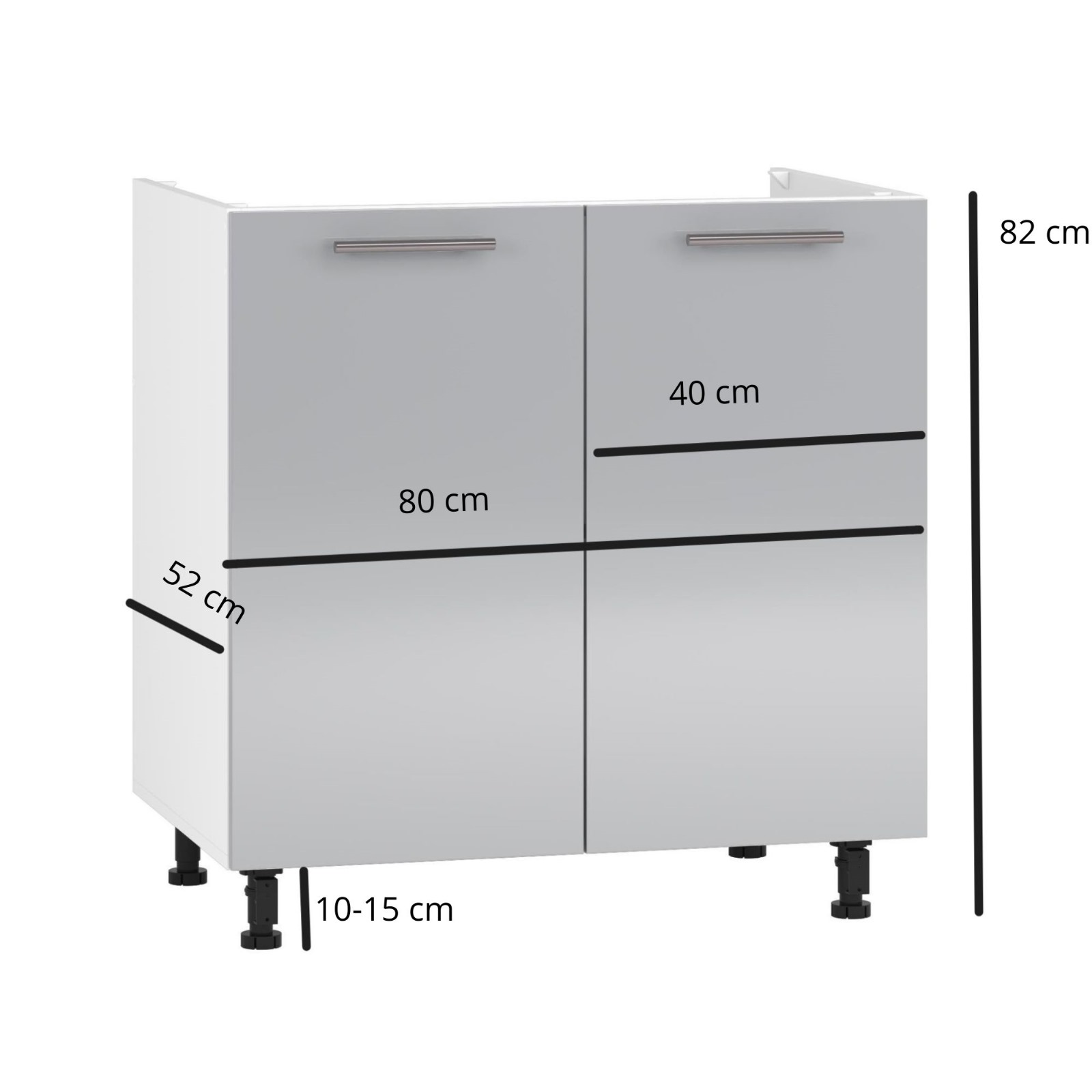 BELLA DK-80/82 SZAFKA ZLEWOZMYWAKOWA FRONT: DĄB MIODOWY