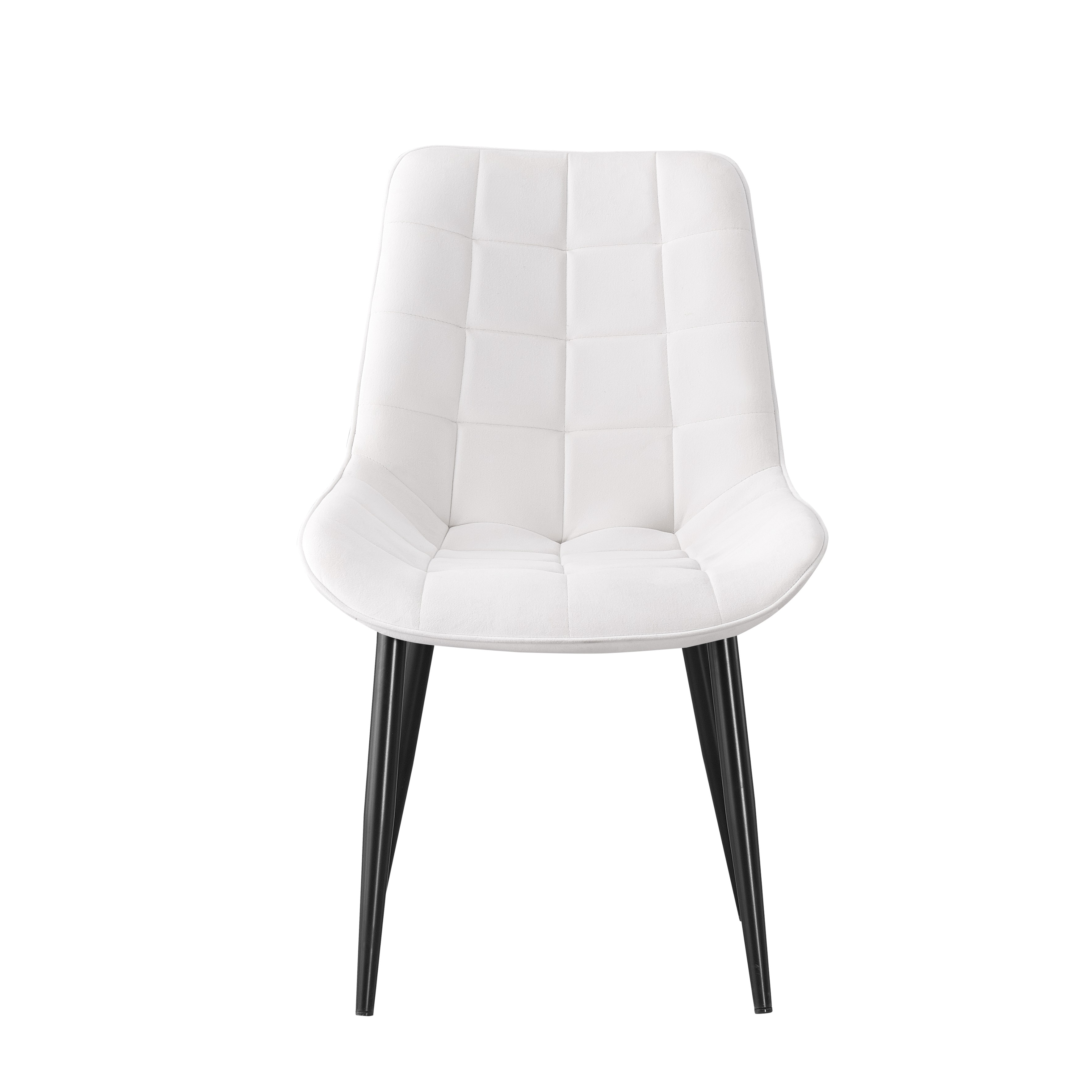 MALMO KRZESŁO TAPICEROWANE ECRU WELUR PIKOWANE