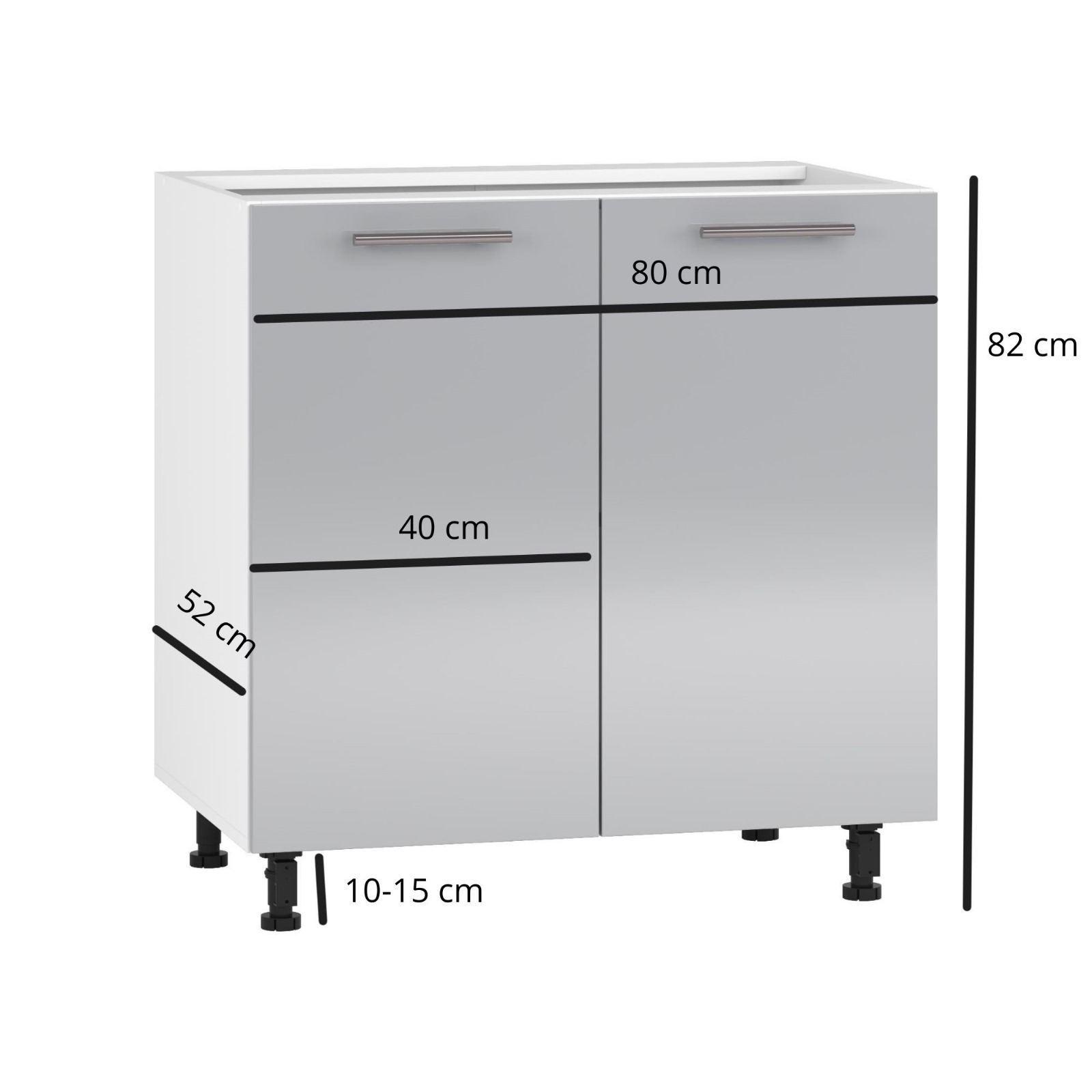 BELLA D-80/82 SZAFKA DOLNA FRONT: DĄB MIODOWY