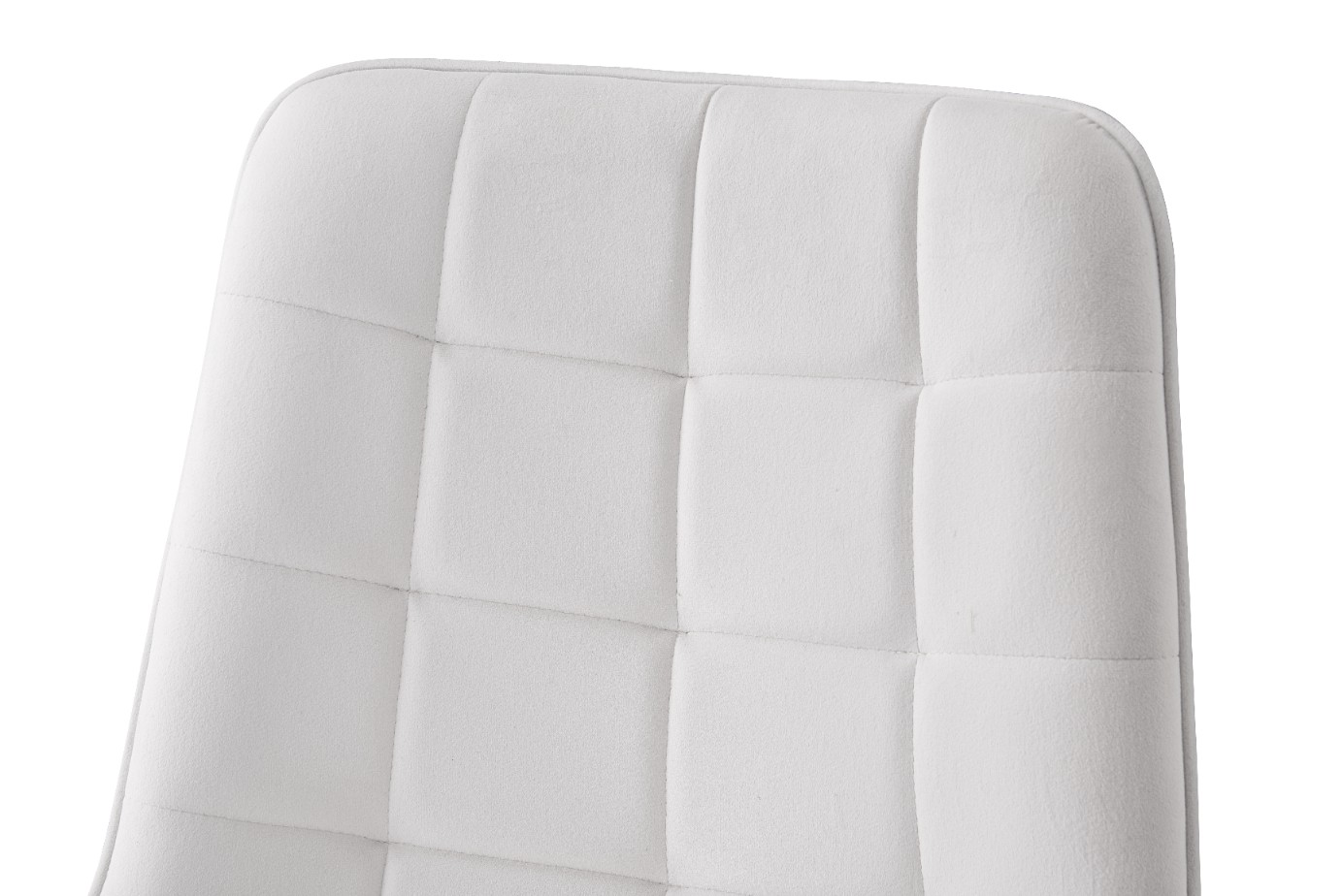 MALMO KRZESŁO TAPICEROWANE ECRU WELUR PIKOWANE