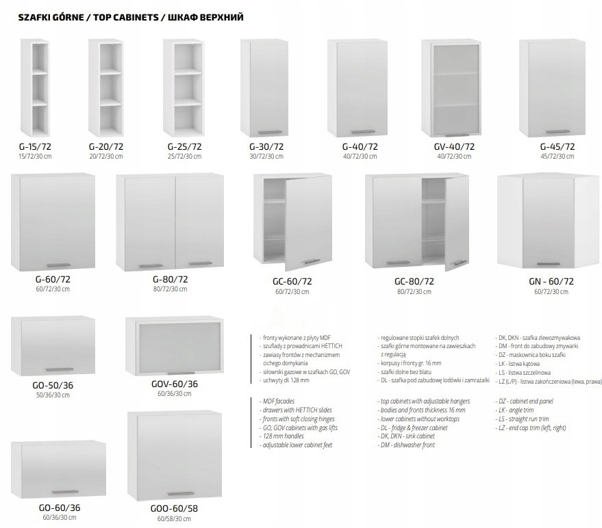 BELLA D-25/82 SZAFKA DOLNA OTWARTA DĄB CRAFT
