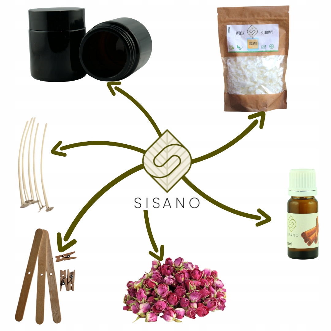 Zestaw do robienia swiec DIY wosk sojowy