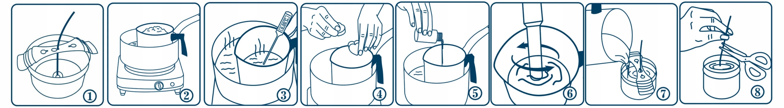 Zestaw do robienia swiec DIY wosk sojowy