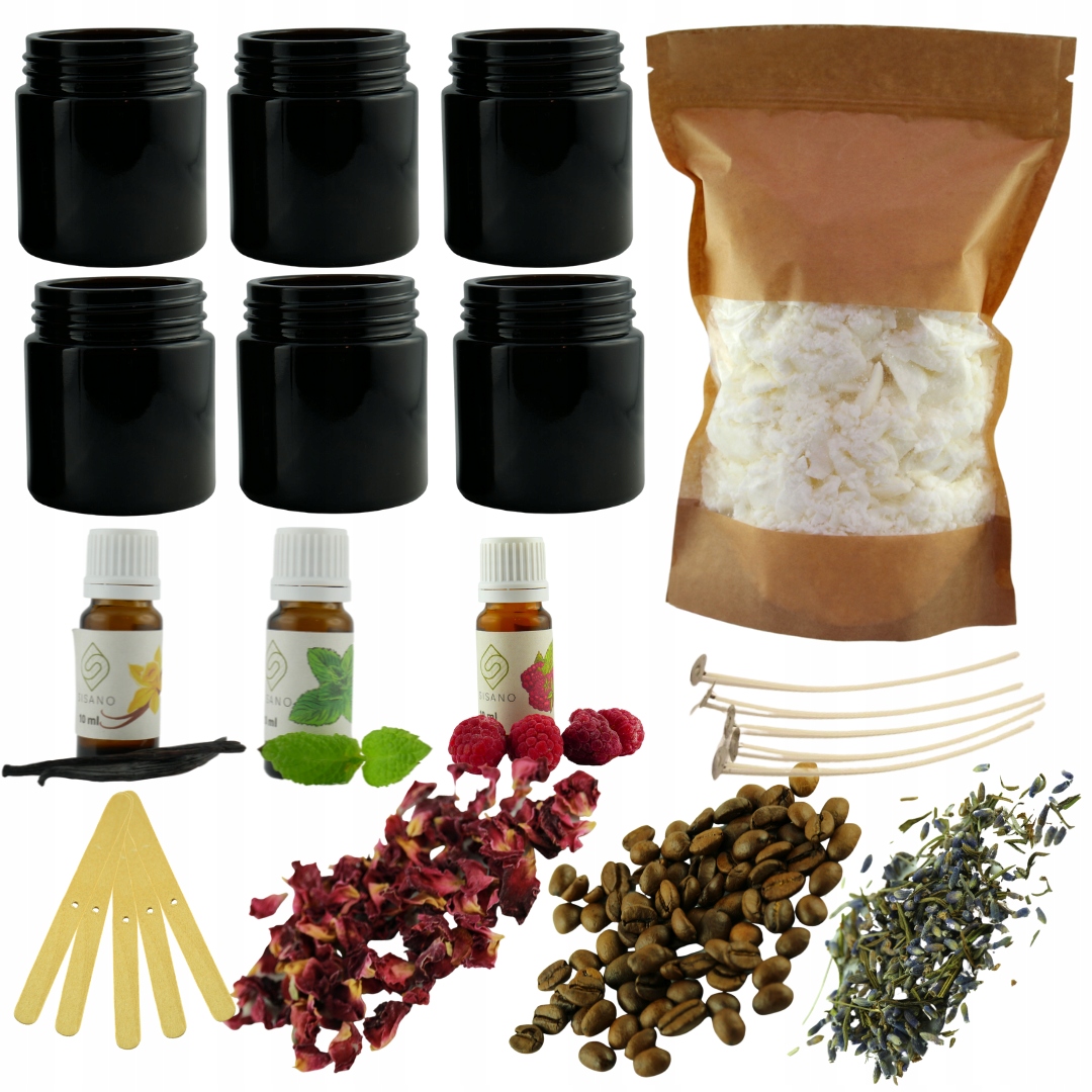 Zestaw do robienia swiec DIY wosk sojowy