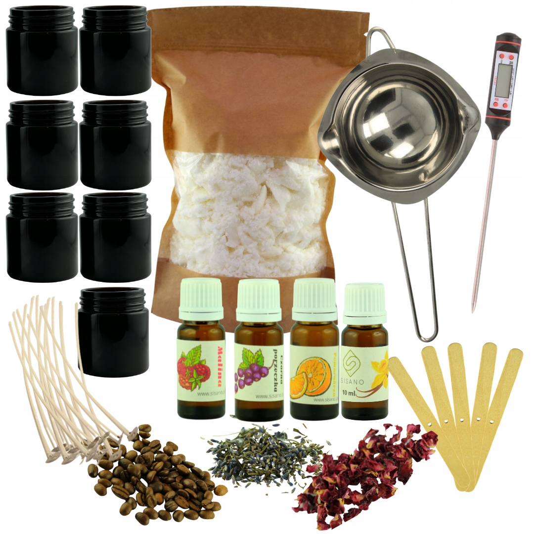 Zestaw do robienia swiec DIY wosk sojowy