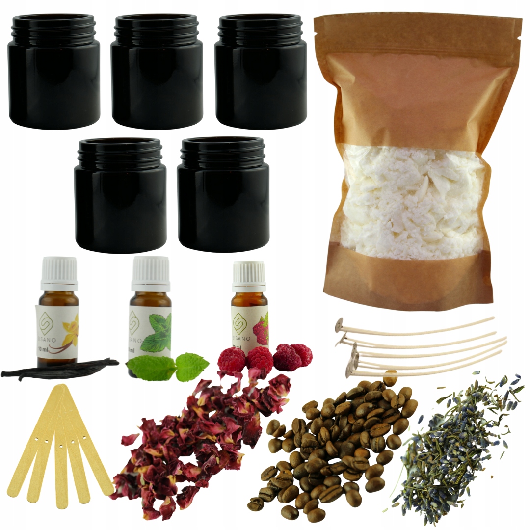 Zestaw do robienia swiec DIY wosk sojowy