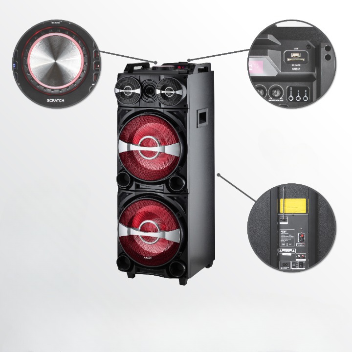 AKAI DJ-222 z akcesoriami