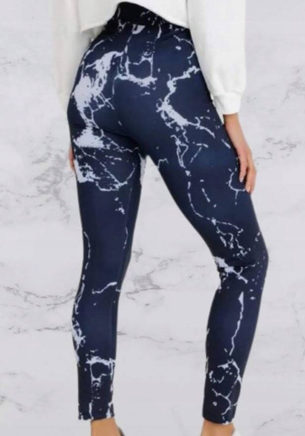 LEGGINSY damskie sportowe spodnie elastyczne z wysokim stanem S/M