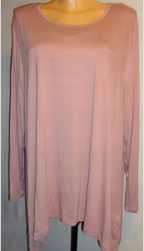 Bluzka r. 40 (duże rozmiary) TUNIKA brudny róż