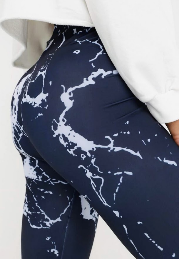 LEGGINSY damskie sportowe spodnie elastyczne z wysokim stanem S/M