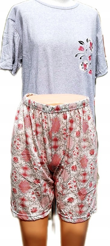 Piżama z Bawełny Komplet Koszulka Spodenki r. L