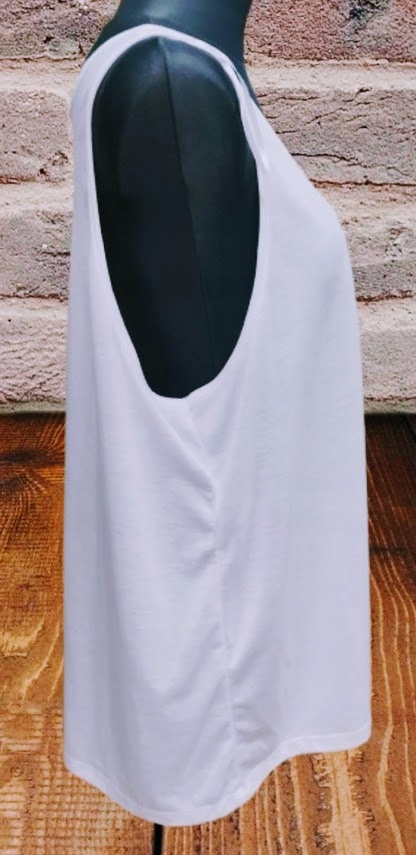 Bluzka TOP TANK gładka BIAŁA Infinity Woman BASICS r 44 ( 2XL )