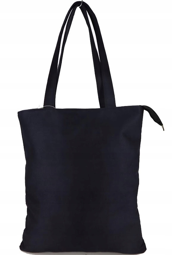 TOREBKA TORBA CZARNA materiałowa Z zabawnym napisem ,TOWAR SPOD LADY''