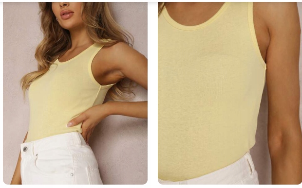 Bluzka TOP TANK gładka , jakość, BASIC r 42(XL)