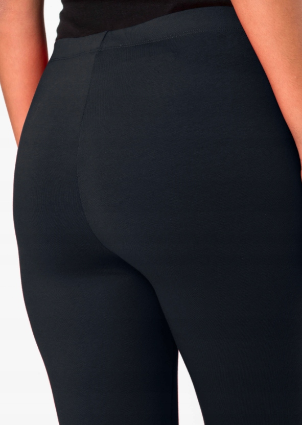 SPODNIE RYBACZKI 3/4 GETRY POLSKIE legginsy Z BAWEŁNĄ Czarne 6/7XL