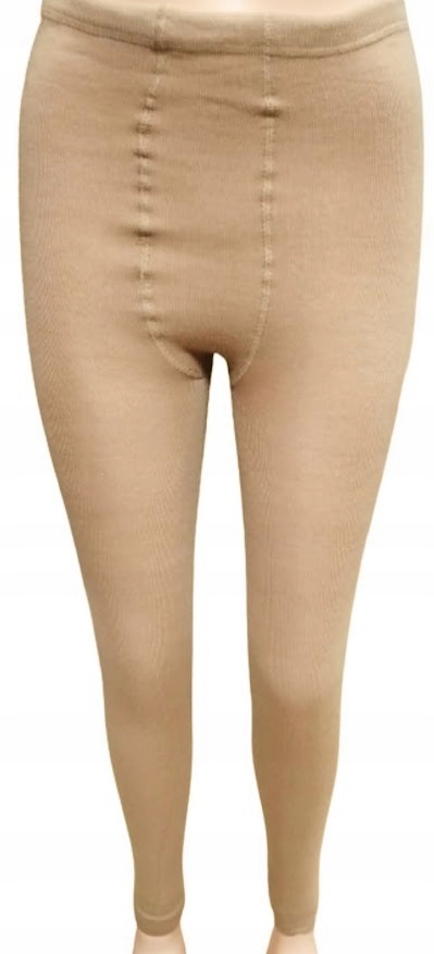 LEGGINSY OCIEPLANE RAJSTOPY BEZ STÓP GETRY GRUBE JASNE, prążki