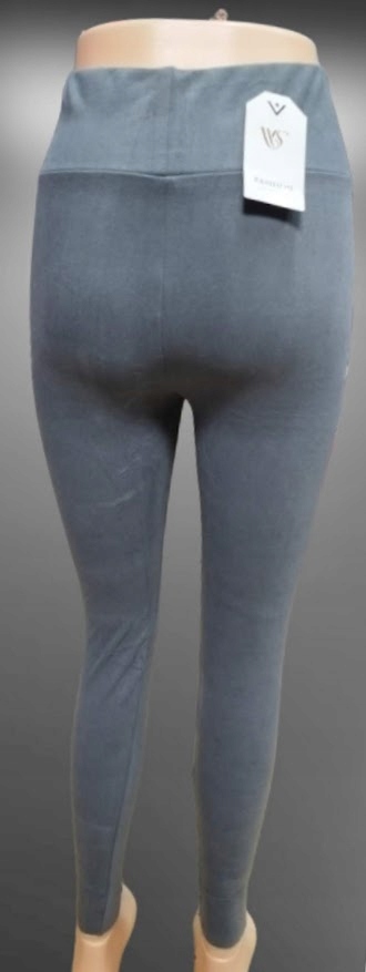 LEGGINSY spodnie LEKKO OCIEPLONE Z wysokim stanem M/L SZARE modne hit