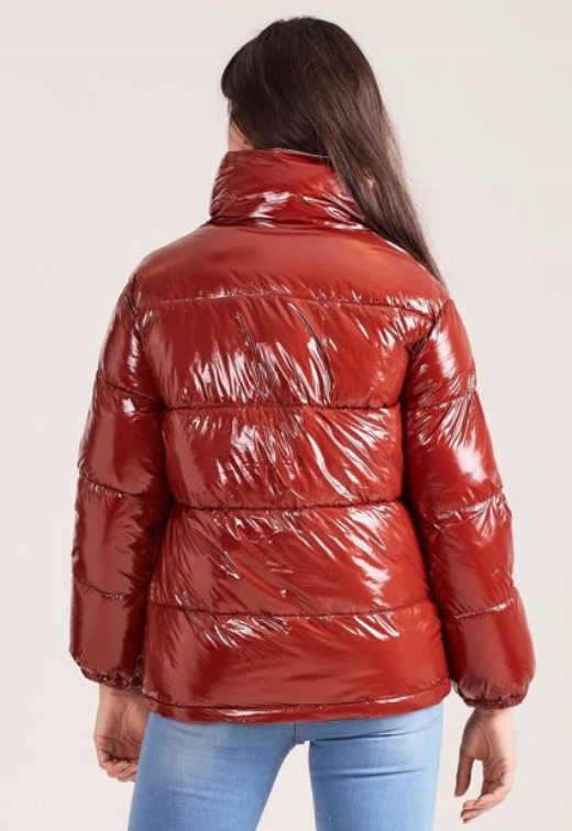 Kurtka damska BRĄZOWA lśniąca r S