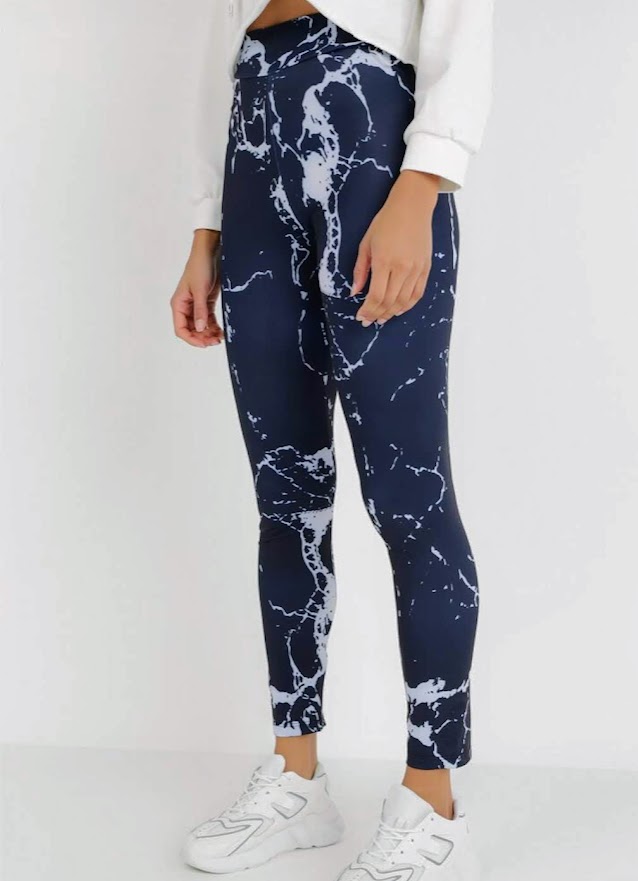 LEGGINSY damskie sportowe spodnie elastyczne z wysokim stanem S/M