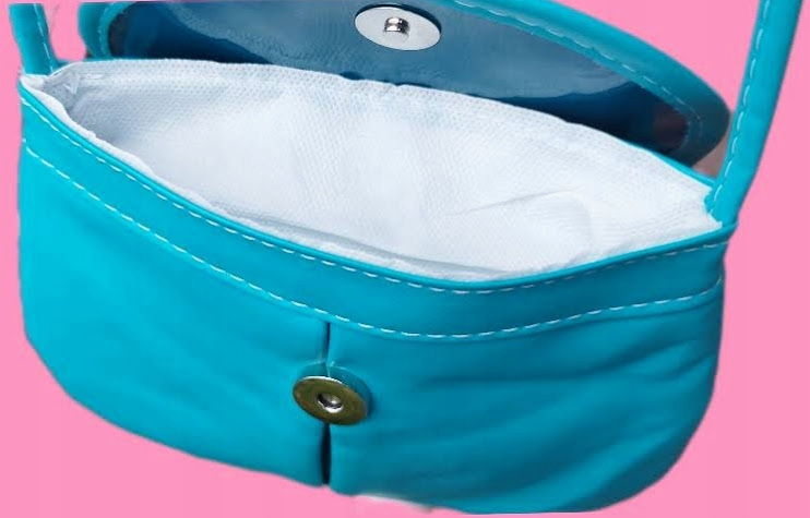 Torebka listonoszka skóra ekologiczna NIEBIESKA