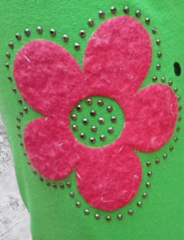 Spodnie DRESOWE damskie wiosenne w kwiaty elastyczne zielone bawełna