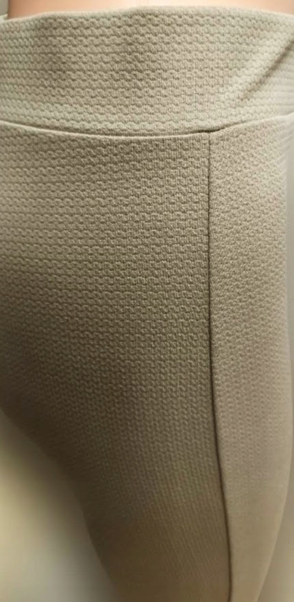 Spodnie damskie elastyczne HIT wzorek bawełna wysoki stan 2/3XL BEŻOWE