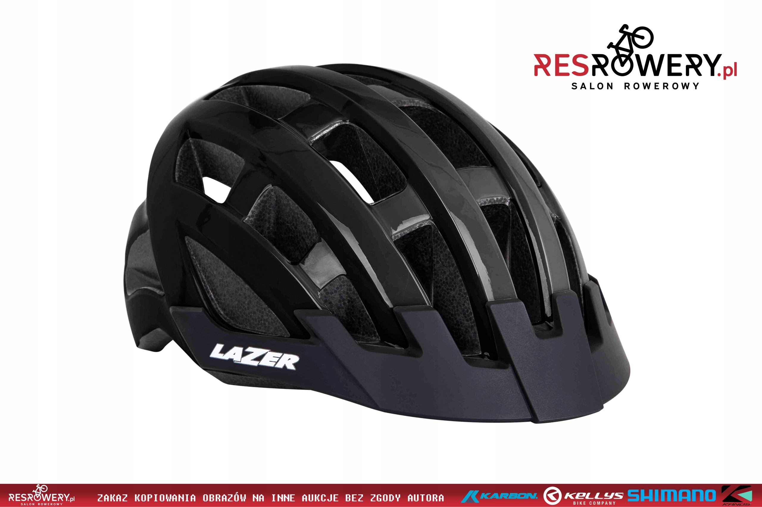 KASK ROWEROWY LAZER COMPACT black (54-61)