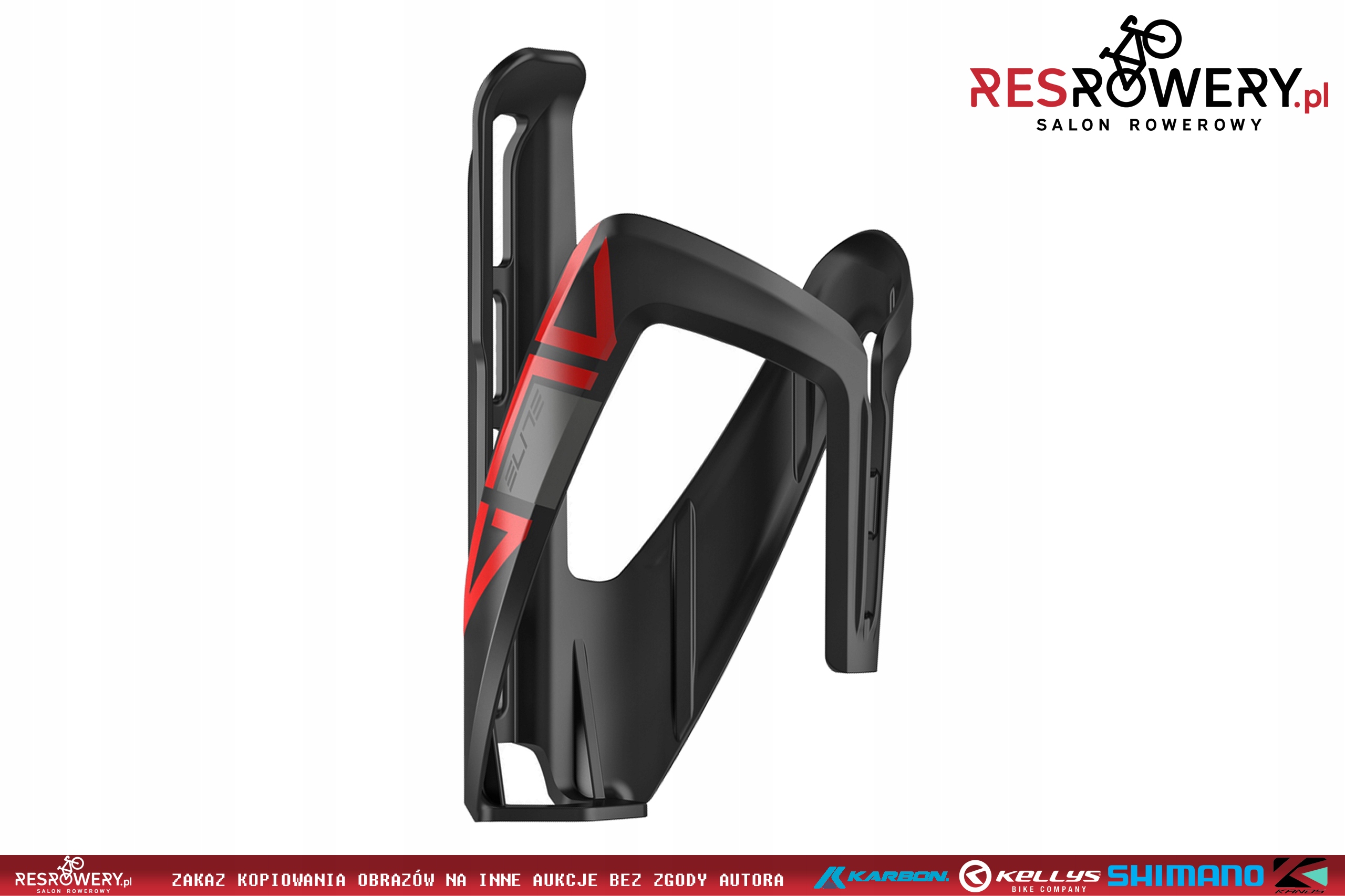 KOSZYK NA BIDON ELITE ALA black/red