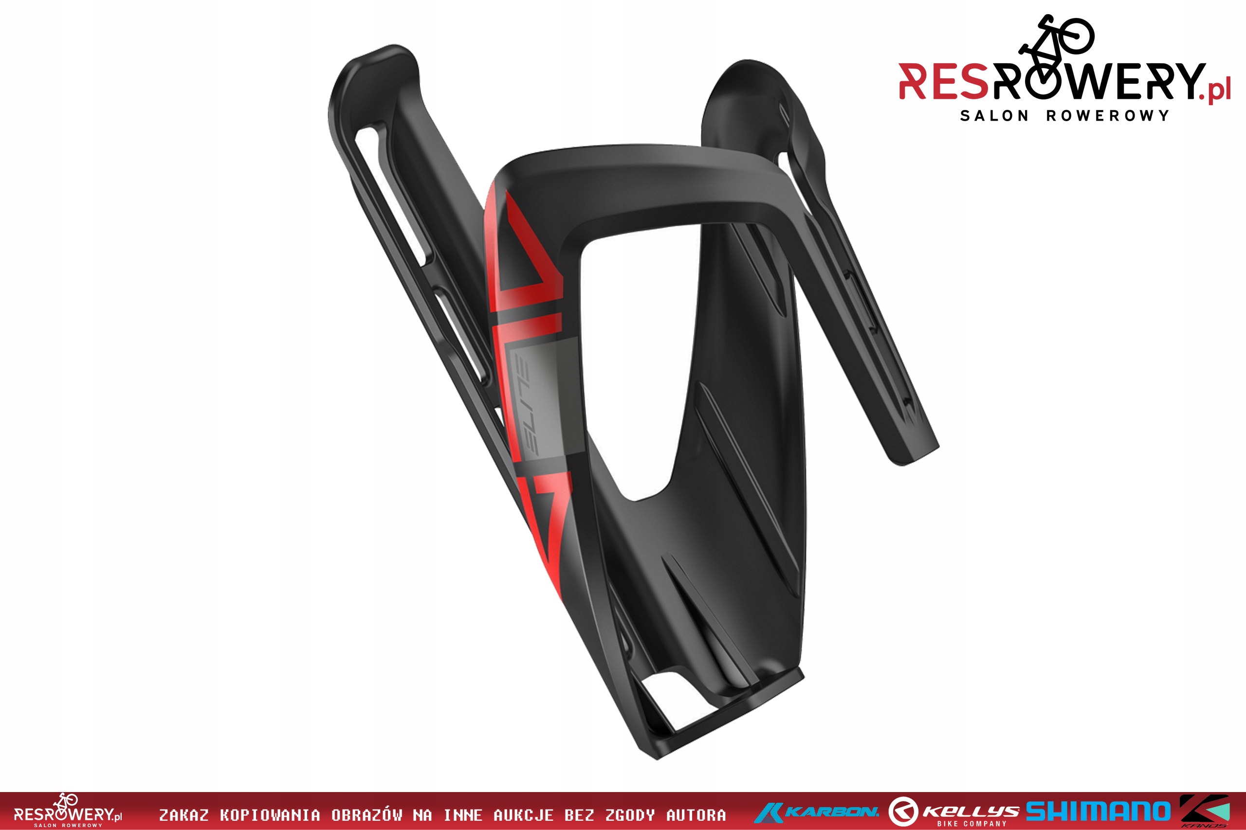 KOSZYK NA BIDON ELITE ALA black/red