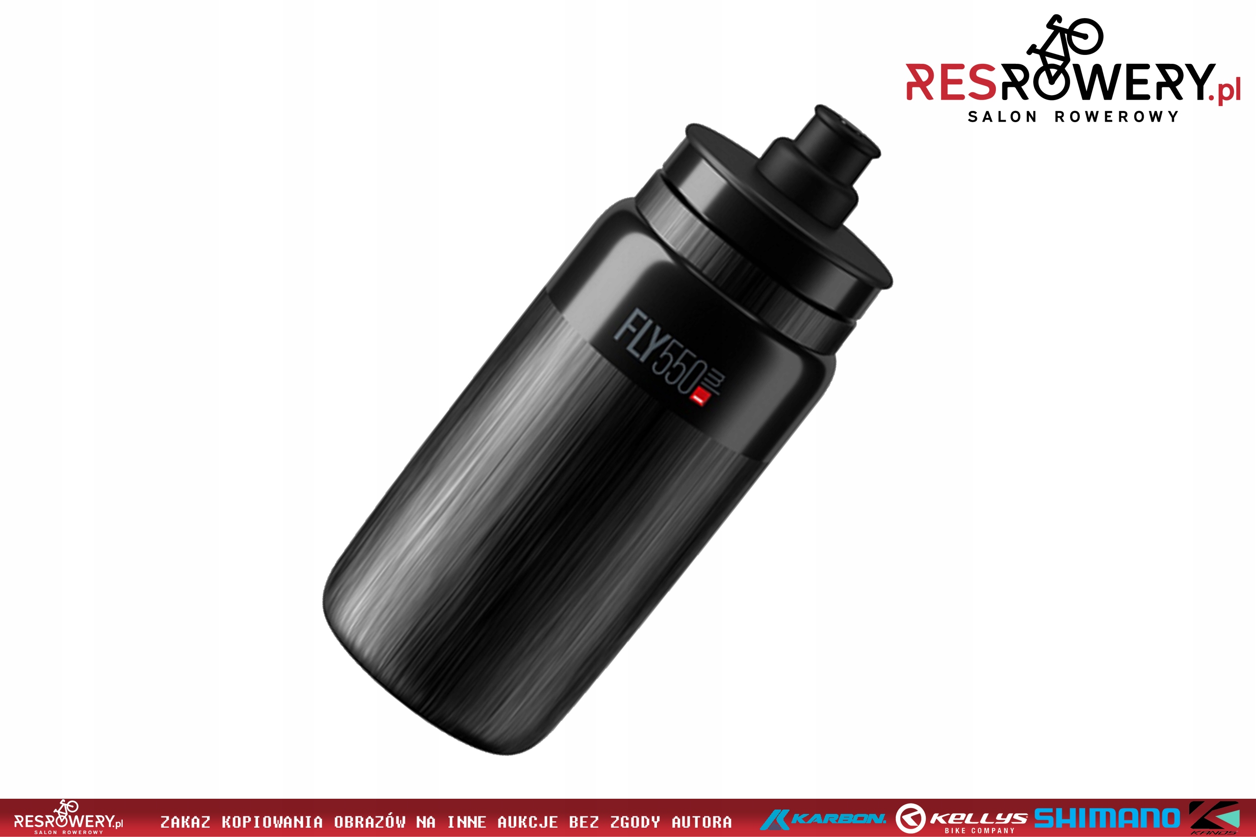BIDON ROWEROWY ELITE FLY TEX 550ml black/grey