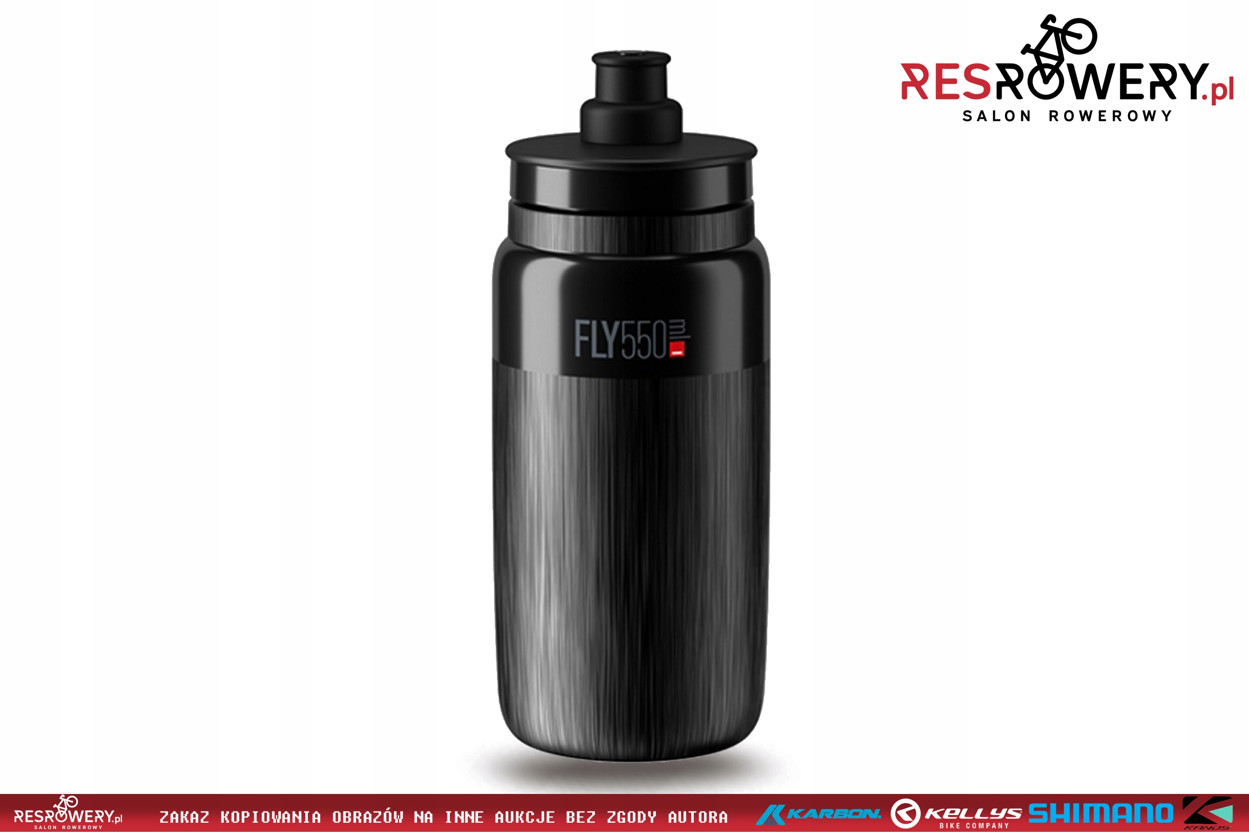 BIDON ROWEROWY ELITE FLY TEX 550ml black/grey