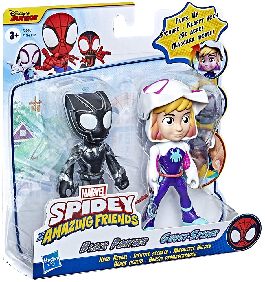 Tonies Spidey Bundle – 4 Figure: Spidey, Spin/Miles Morales, Ghost-Spider, Black Panther – Per Toniebox, Storie E Canzoni Marvel