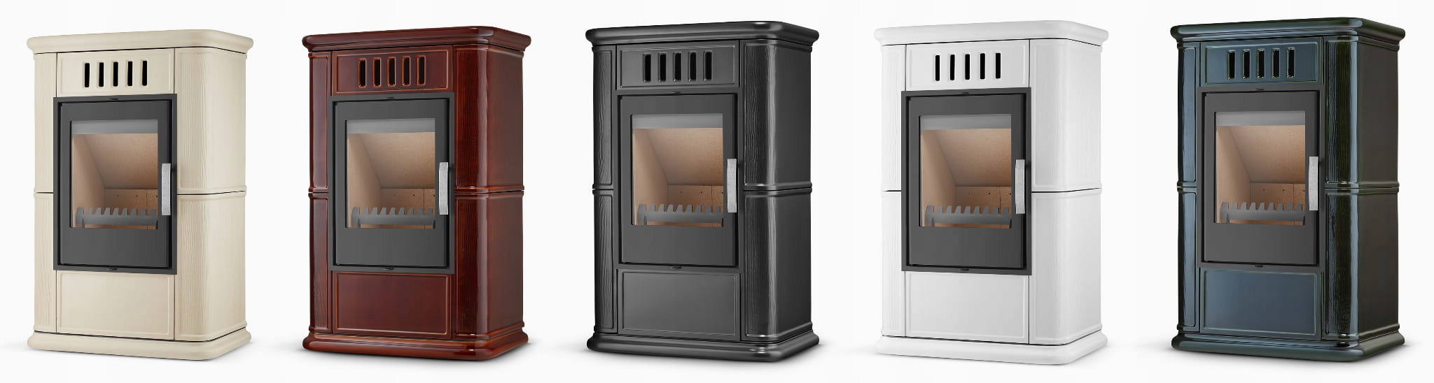 Piec kominek kaflowy piecyk koza wkład kominkowy OLBIA Ivory 6,3 kW CDP — 9