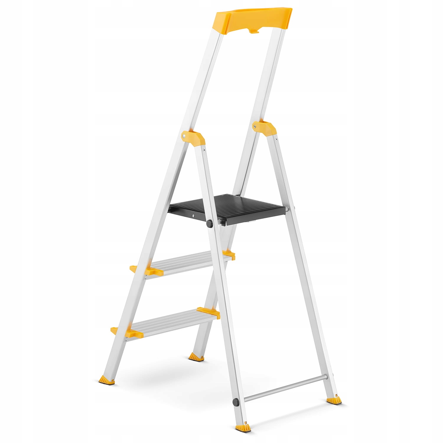 Drabina aluminiowa jednostronna 3 stopniowa DRABEST MAX szerokie stopnie — 3