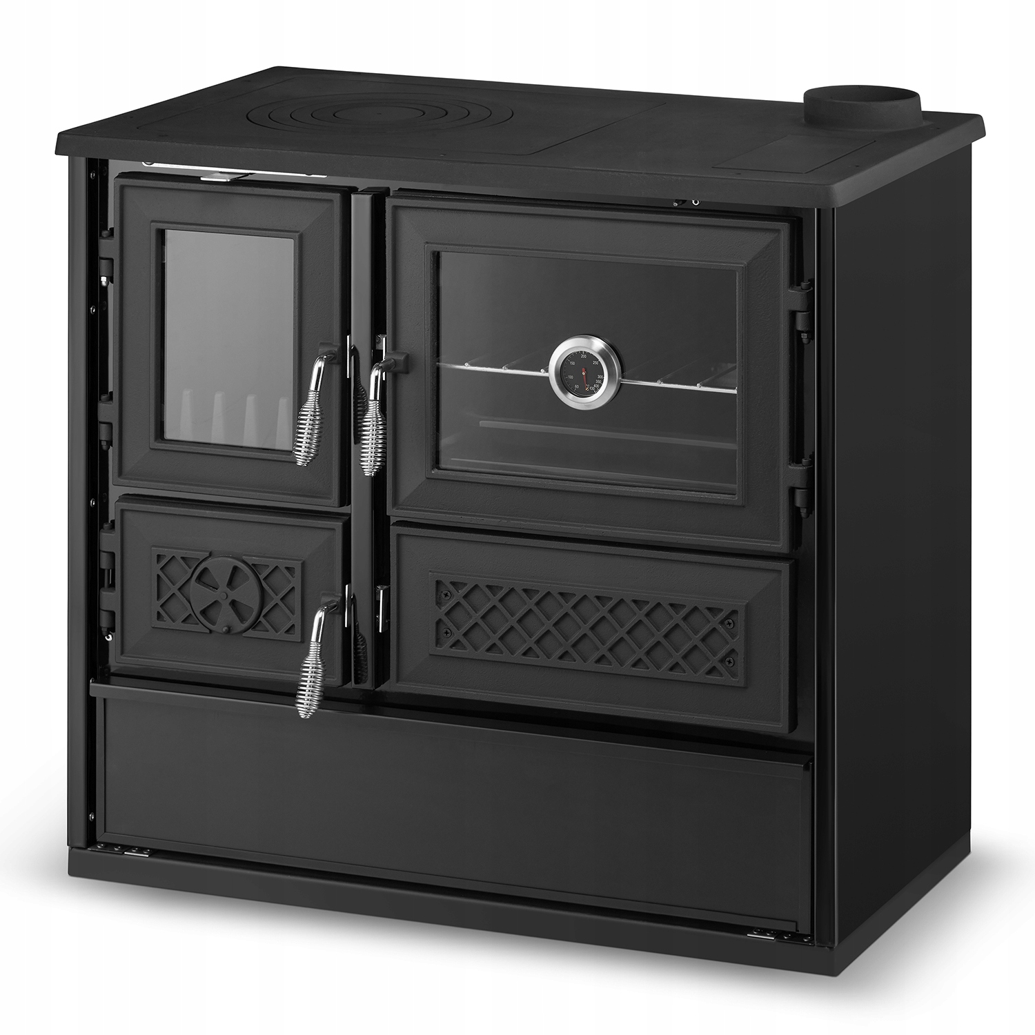 Kuchnia węglowa weftfalka piecokuchnia emaliowana BELLA 802 CZARNA 9kW — 2