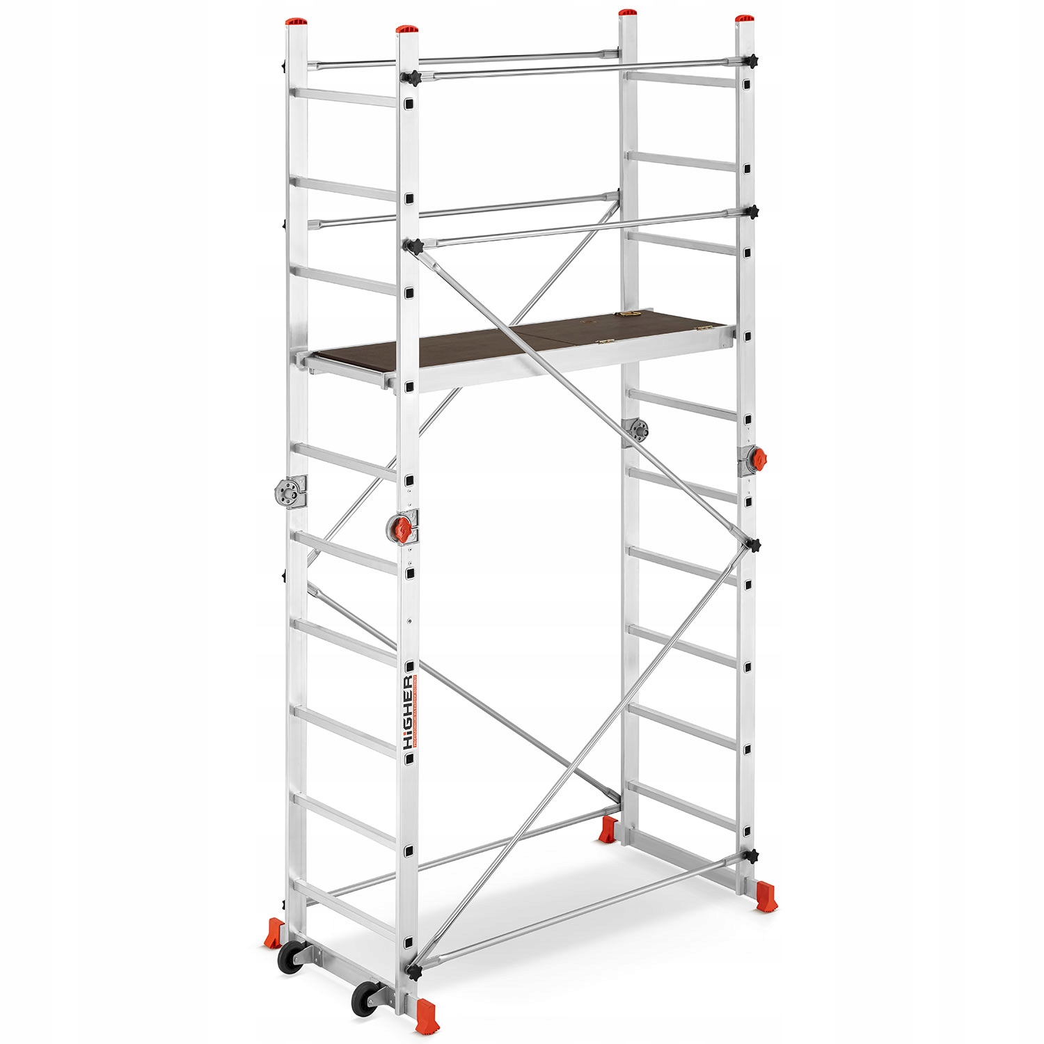Rusztowanie aluminiowe przegubowe jezdne HIGHER Acro-Twin 3,90m 4w1 — 2