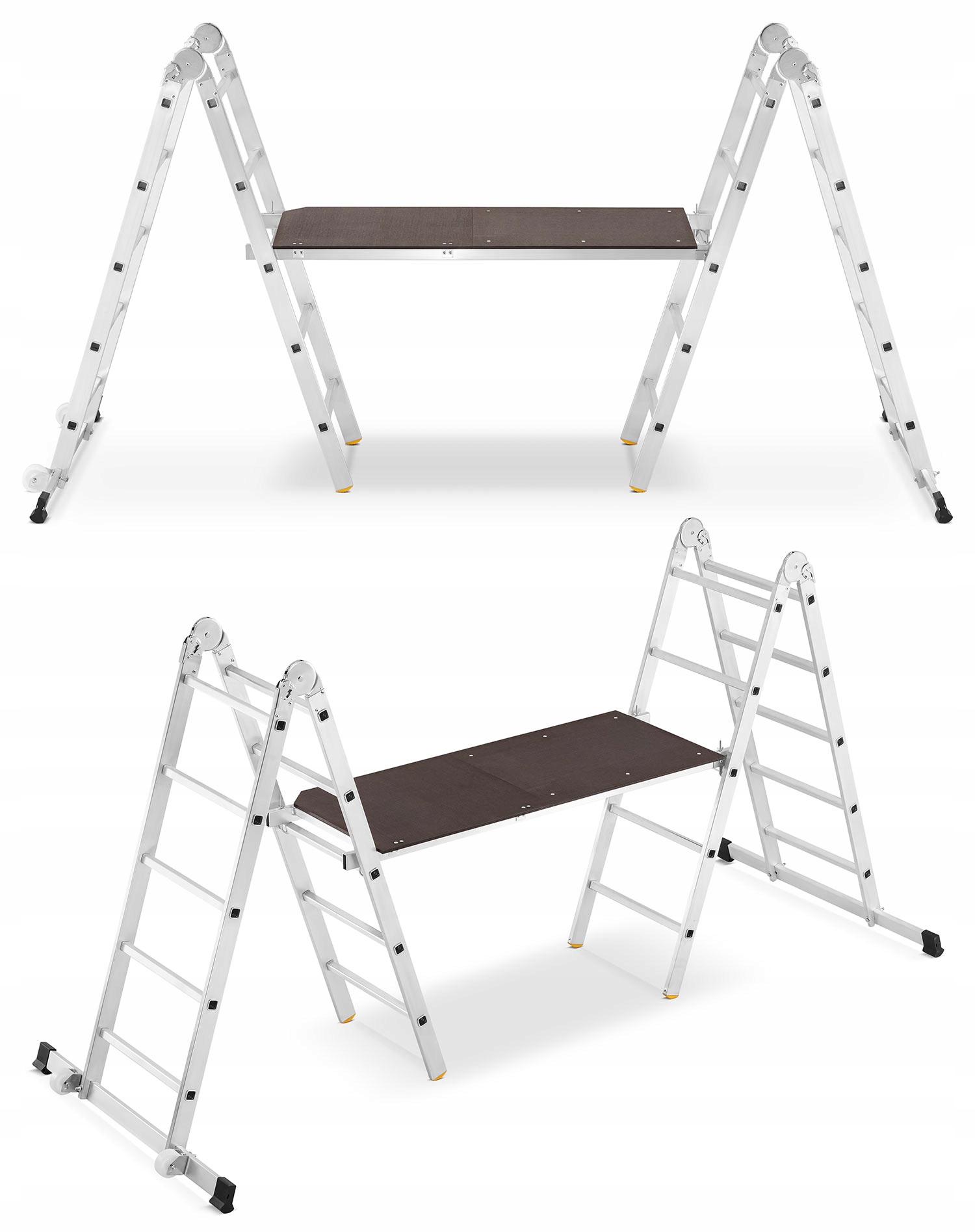 Rusztowanie aluminiowe drabinowe przegubowe jezdne HIGHER DR 2x5 4,0m 150kg — 11