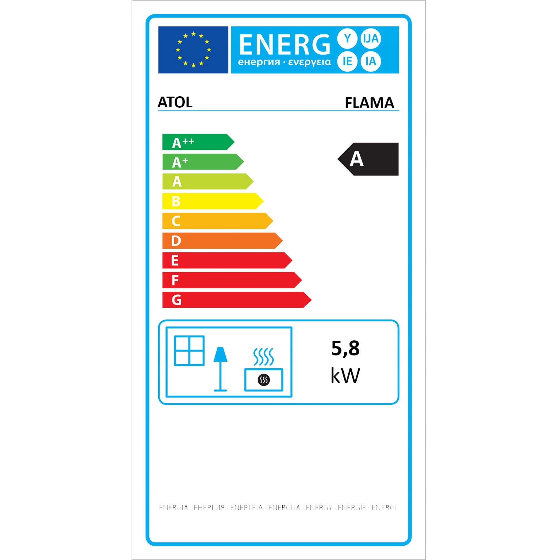 Piec kominek kaflowy wolnostojący koza ATOL 10 kW kolor brown — 6