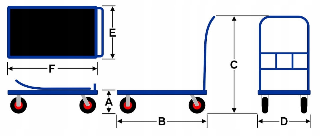 Wózek platformowy transportowy magazynowy Cargo Master 640 kg HIGHER — 15