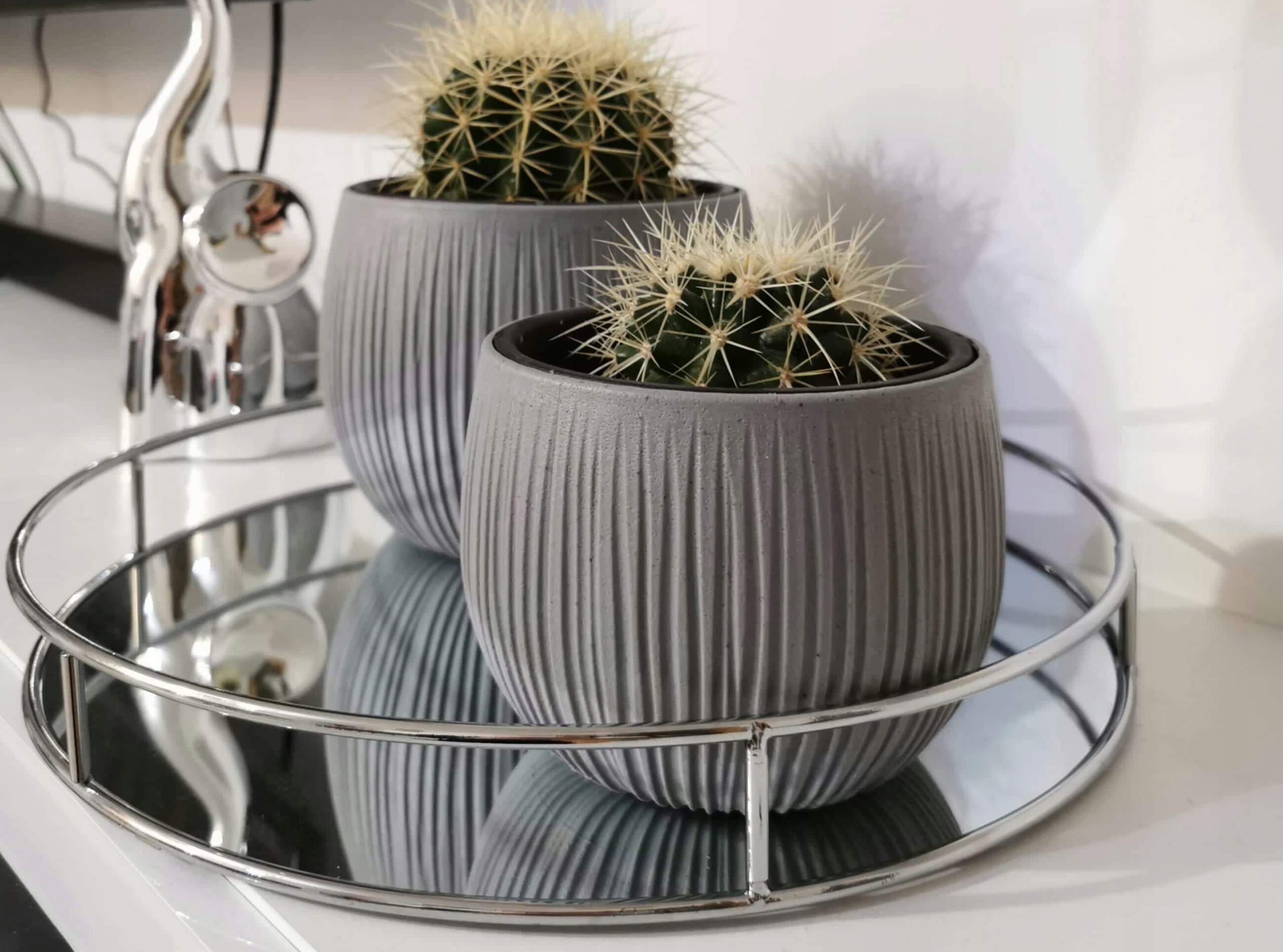 Doniczka kula Beton Bowl DKB180 z wkładem | Czarny beton — 7
