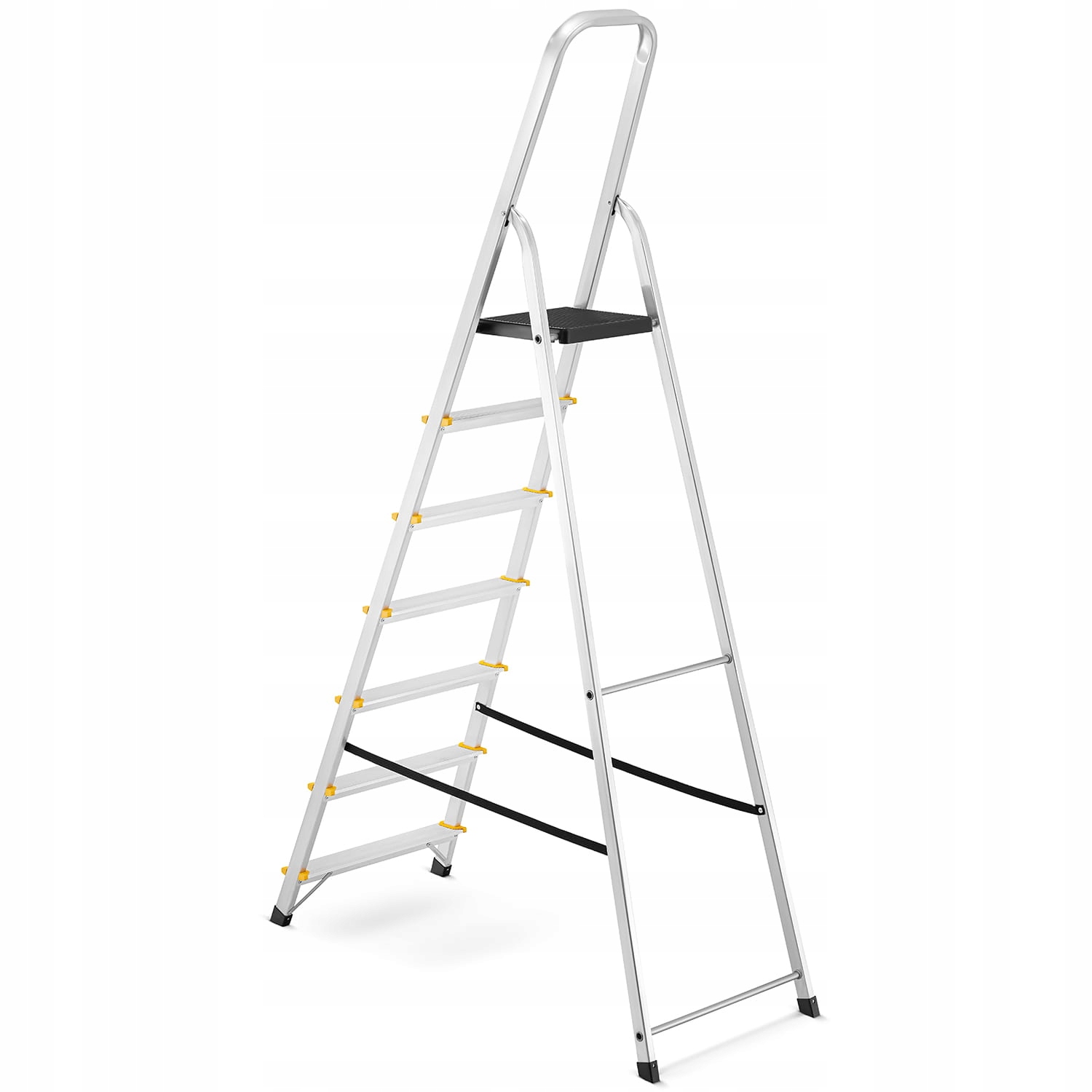 Drabina aluminiowa domowa jednostronna profesjonalna HIGHER 7 stopni 150kg — 5