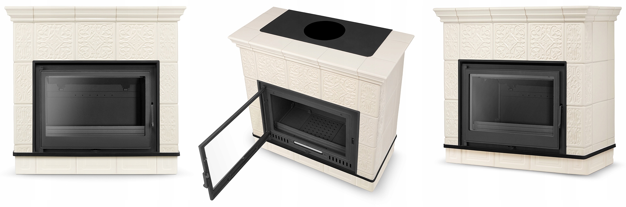 Piec kominek piecyk koza kaflowy ceramiczny obudowa kominkowa MALLORCA — 4