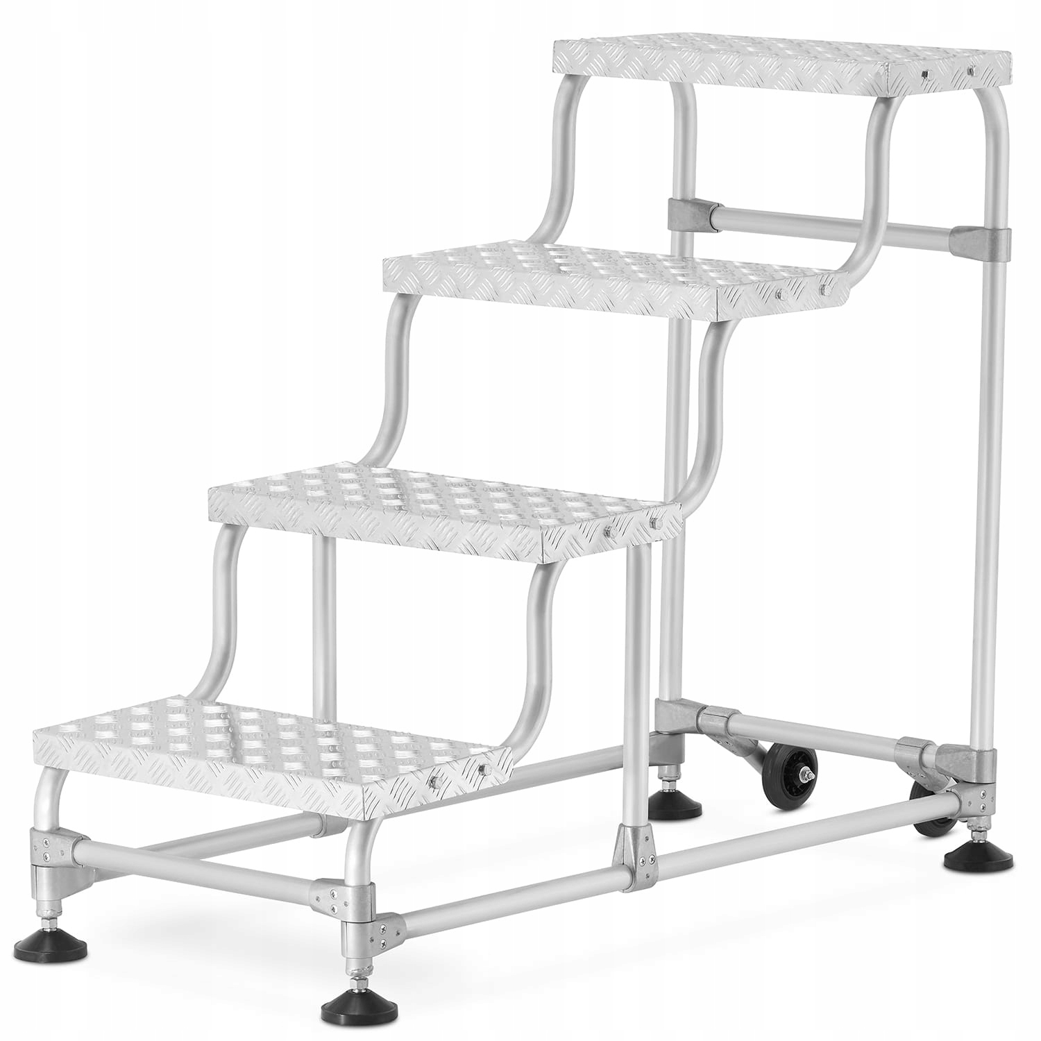 Aluminiowa drabina magazynowa schodki schody 1x4 — 2