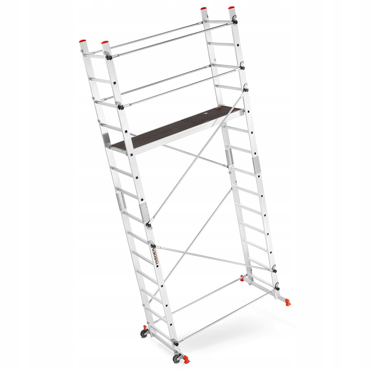 Rusztowanie aluminiowe jezdne drabinowe HIGHER Addy wysokośc robocza 4,70m — 8