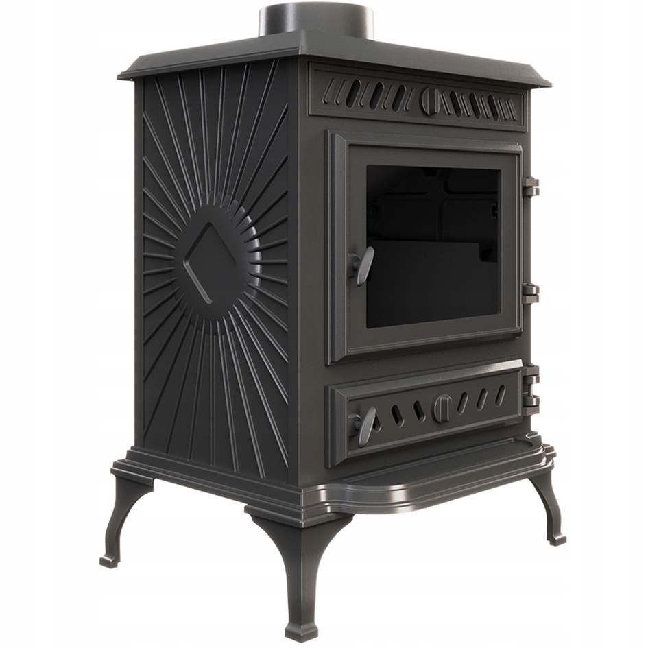 Piec piecyk kominek żeliwny koza KAWMET P3 ECO 7,4 kW wolnostojący — 3