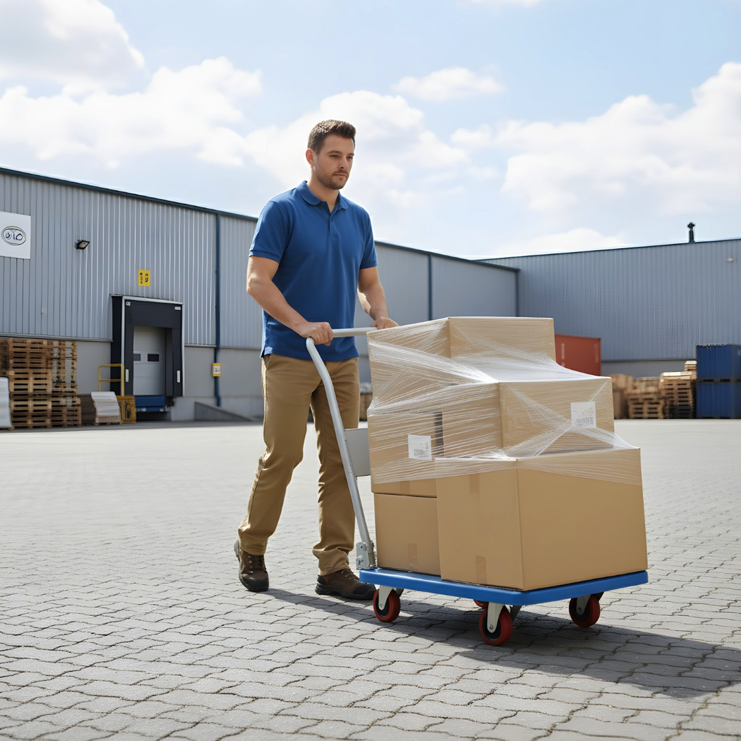 Wózek platformowy towarowy składany transportowy magazynowy HIGHER 300kg — 12